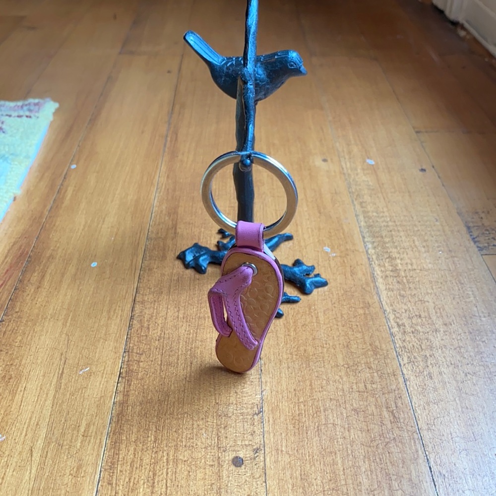 Coach flip flop keychain